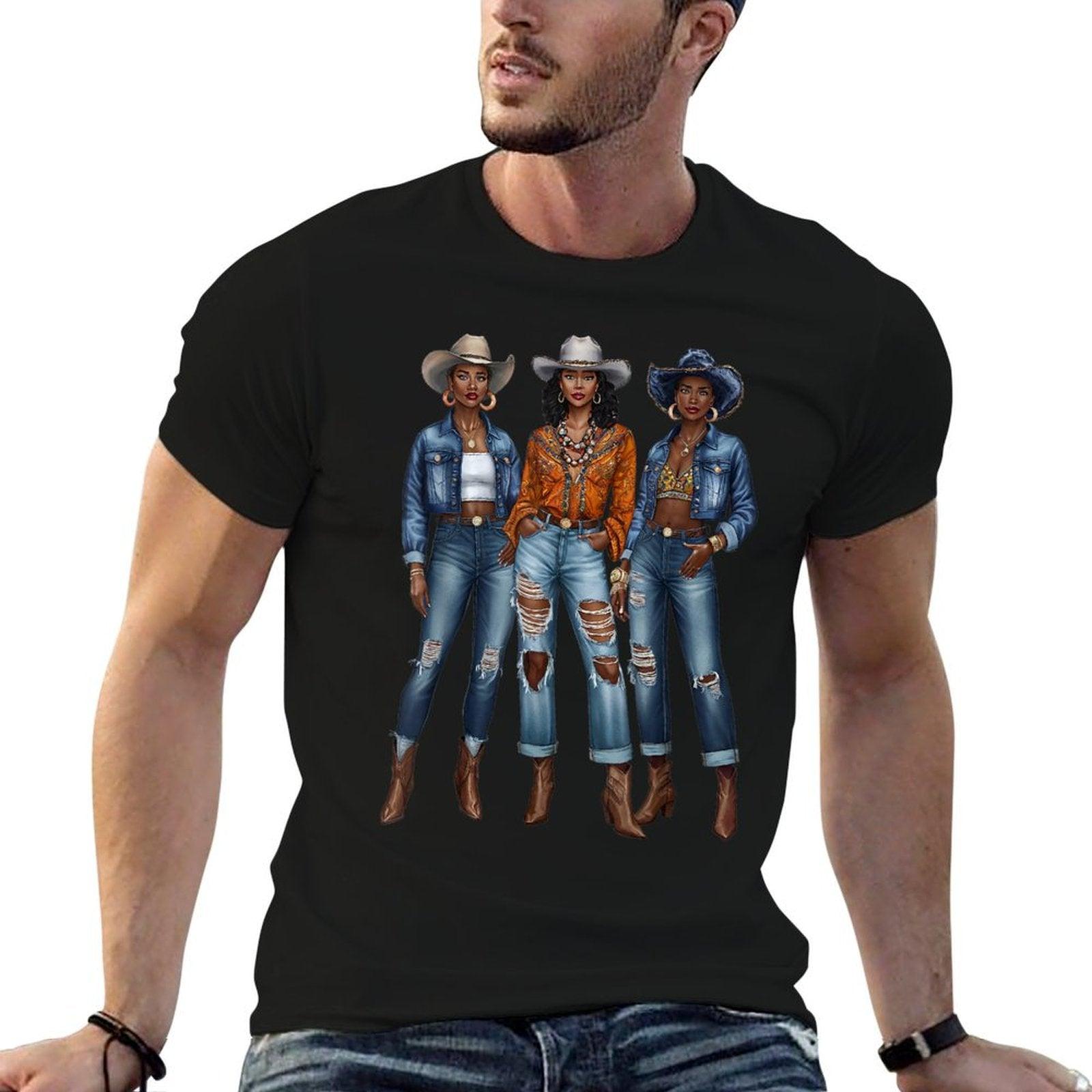 Black Cowgirl Vibes Melanin Black History Texas  Breathable T-Shirt