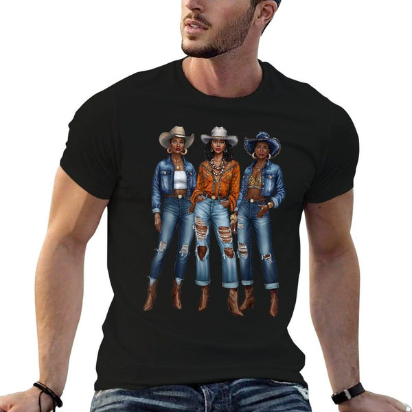Black Cowgirl Vibes Melanin Black History Texas  Breathable T-Shirt