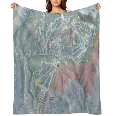 Steamboat Resort Trail Map Easy Care Throw Blanket