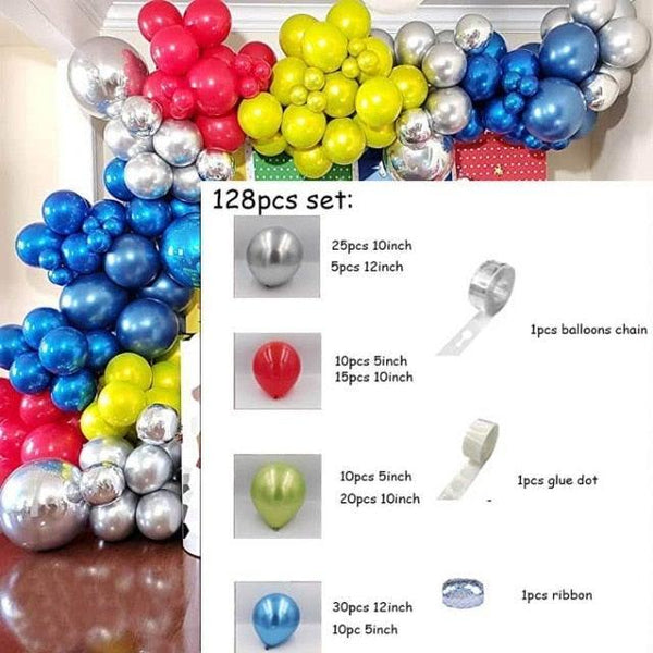 134Pcs Blue Silver Purple Themed Purple Birthday Balloon Garland Arch Kit For Baby Shower Wedding Engagement Decorations Girl Party Birthday Ballon Wedding Decoration