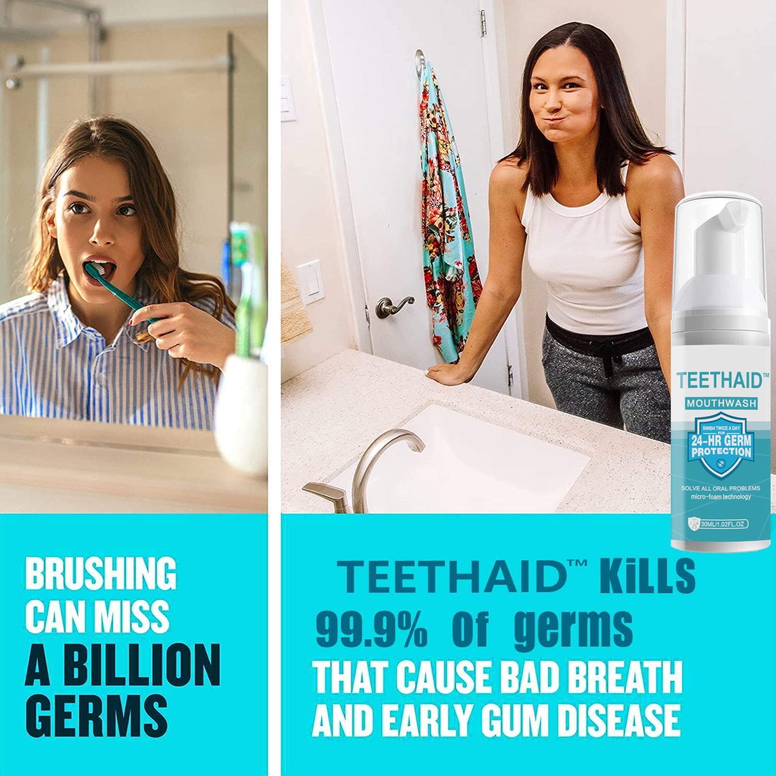 Cleanser Mousse Toothpaste Cleanser Brightening Teeth Freshening Breath Brightening Anti-Cavities Removing Stains Mouth Cleanser