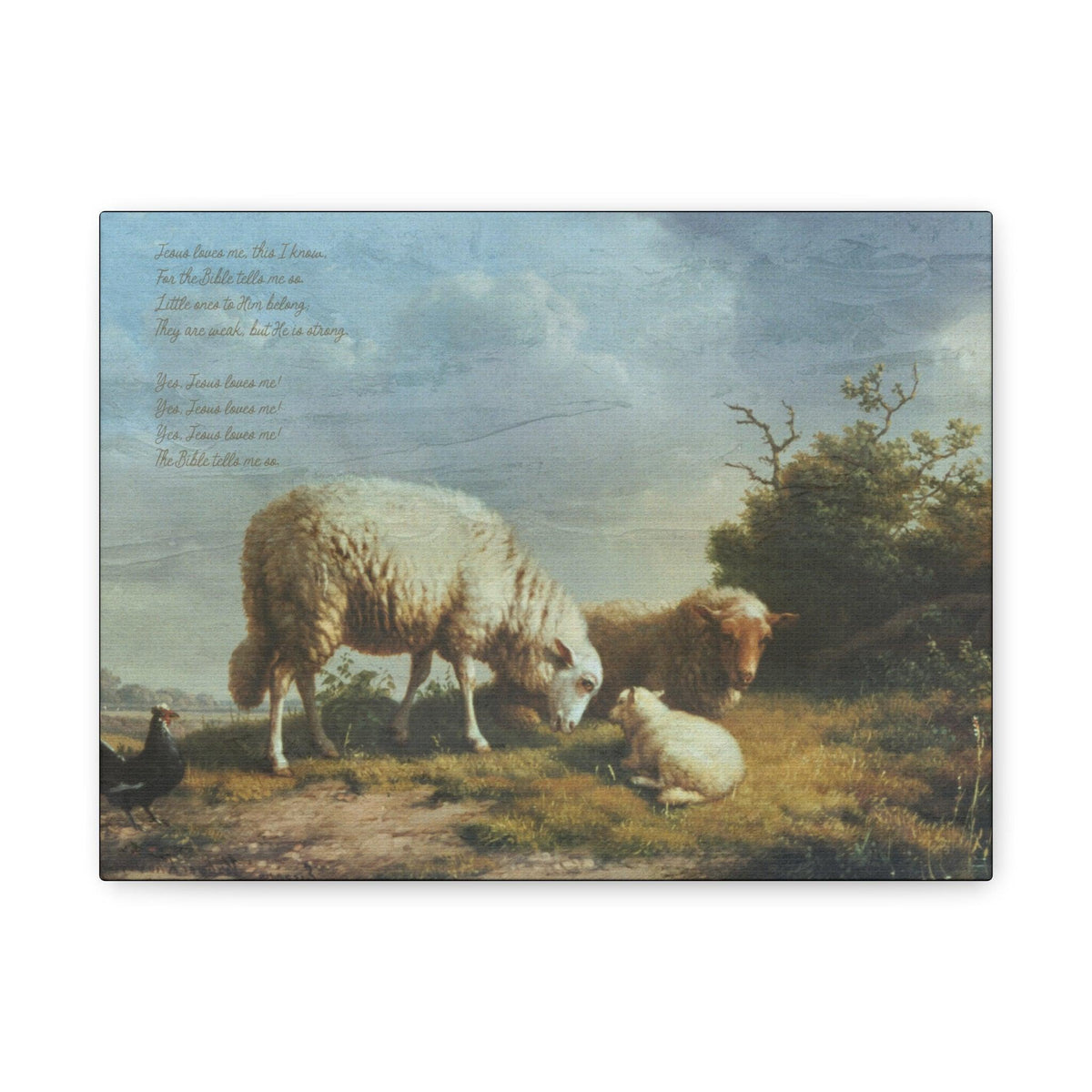 Jesus Loves Me Unframed Canvas Wall Art
