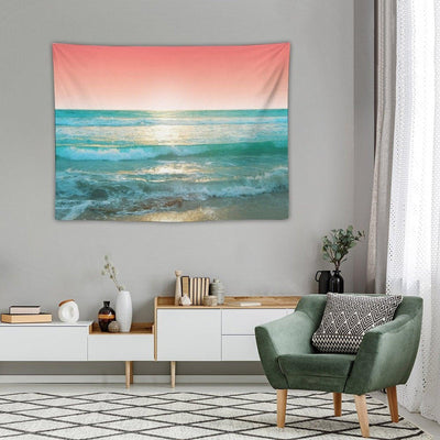 Aqua And Coral, 1 Tapestry