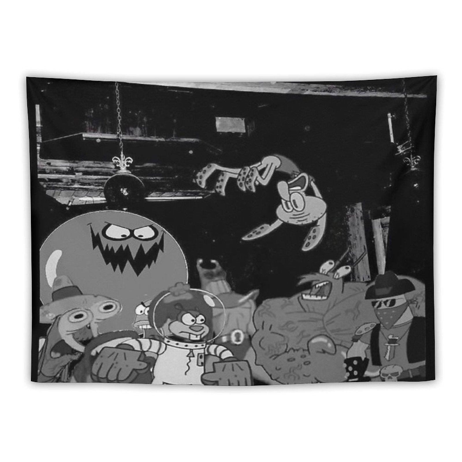 Spongebob Die Lit Cover Tapestry