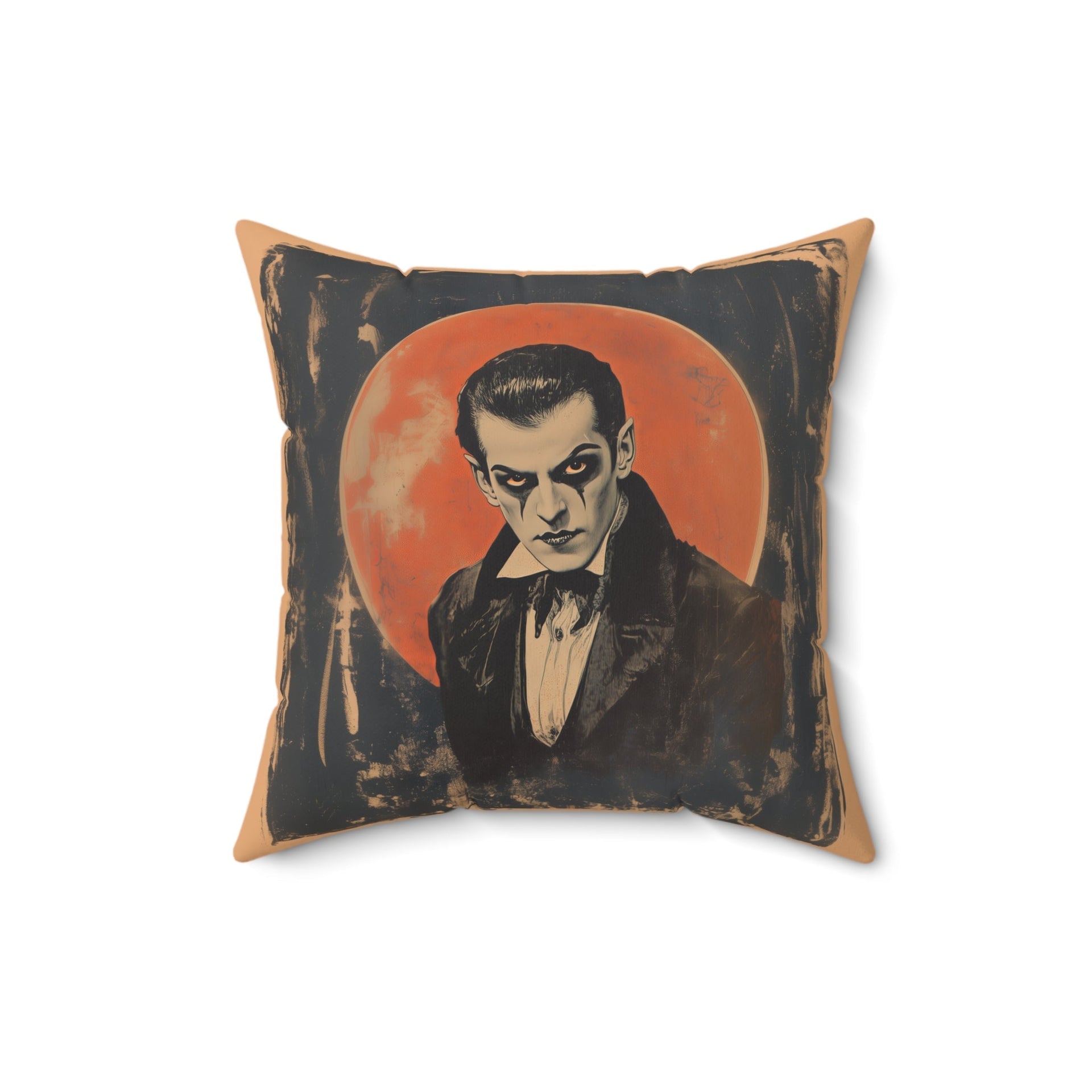 Microsuede Cushion / Halloween Art / Man and Woman Vampires