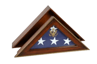 Five Star General Flag Case, Burial Flag Display Case.