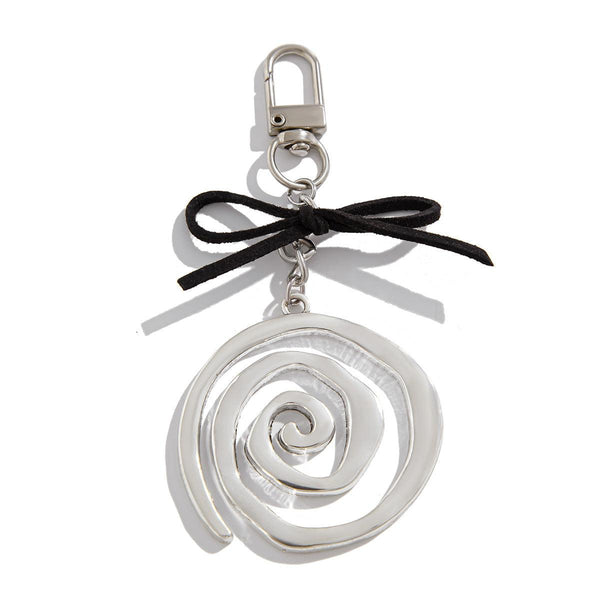 Original Design Spiral Pendant Keychain Versatile Alloy Korean Velvet Pendant