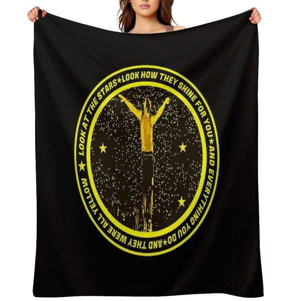 Coldplay Yellow Lyrics Eco-conscious Throw Blanket