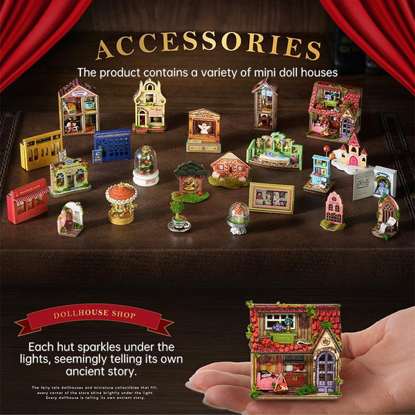 DIY wooden fairy-tale Wonderhous: mini bookends, assembleable houses, gifts, home decor