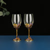 Iris enamel carved red wine glass high footed glass home gift set wine glass