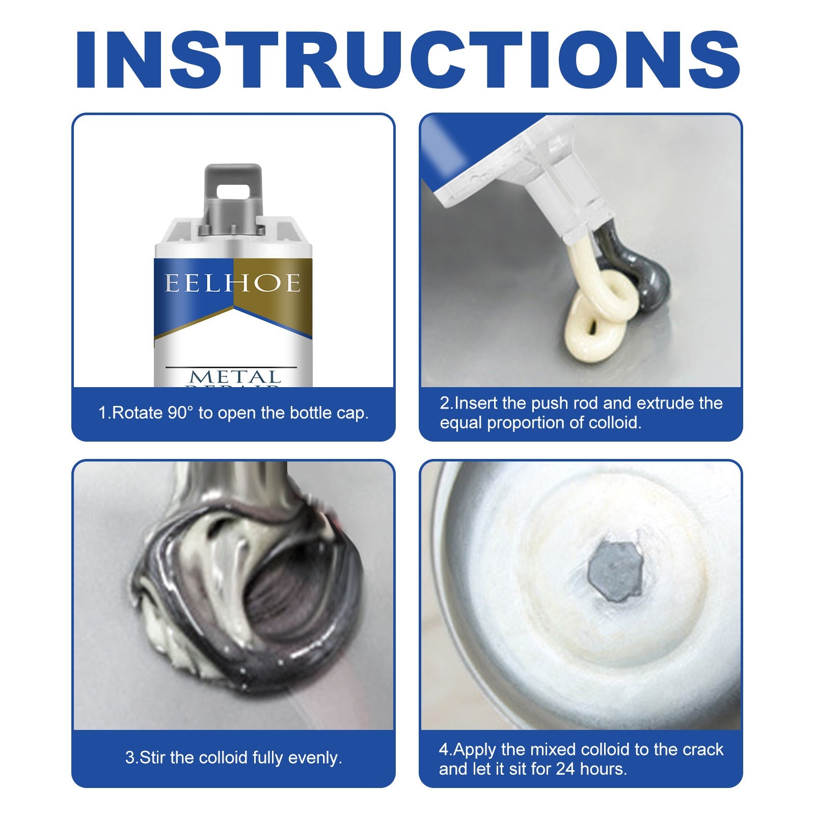 Metal Repair Glue, Crack Filling And Leak Plugging Quick Dry Crack High Temperature Welding Metal Repair Agent