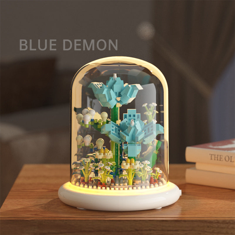 Building block flower simulation sunflower jasmine compatible with a certain high building block model toy