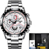 Business Elegant Men's  Watch With Chronometers Day View  Fluorescent Hands Excellent Look Unique Design Perfect Gift For Your Man