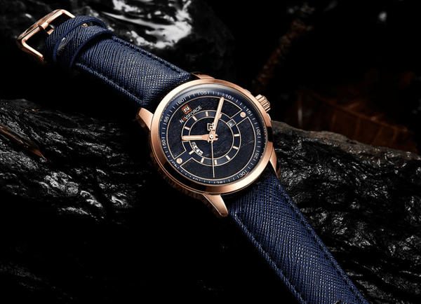 Men's Waterproof Business Style Watch With Unique  Backgrounds Luxury Design Perfect Gift For Him