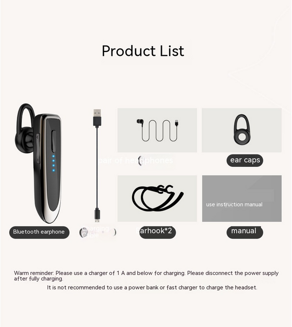 Bluetooth Headset Bluetooth 5.0 Earpiece Dual Mic Noise Cancelling Bluetooth Earpiece 16Hrs Talktime Wireless Headset Hands-Free Earphone for Truck Driver Handsfree Headphones Mini Wireless Earphone Earbud Earpiece