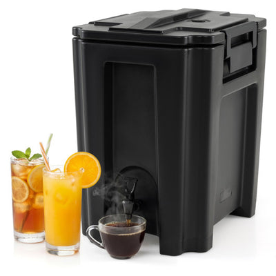 13.2 Gal Insulated Beverage Dispenser Commercial with Two-Stage Faucet-Black