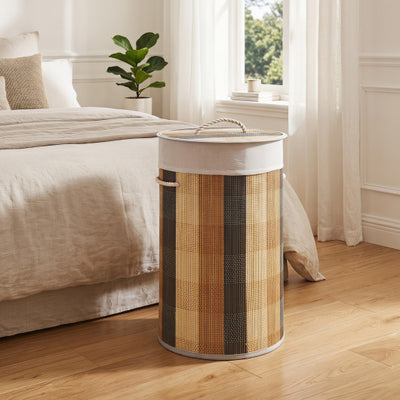 13.2 Gal Laundry Hamper with Removable and Machine-Washable Liner-Multicolor