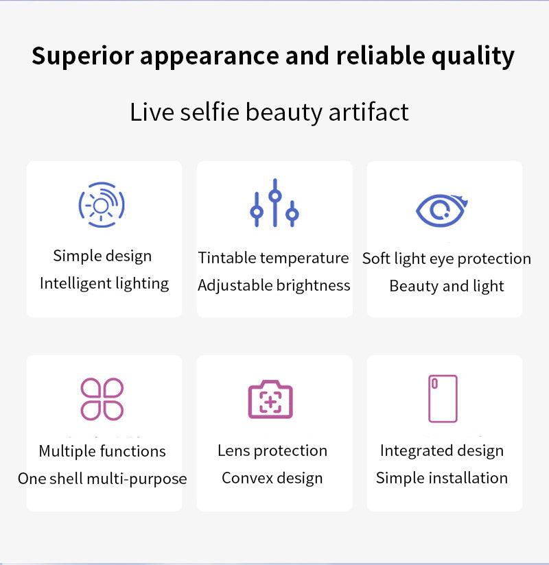 Ring Selfie Flip Light iPhone Case - 3 Colors
