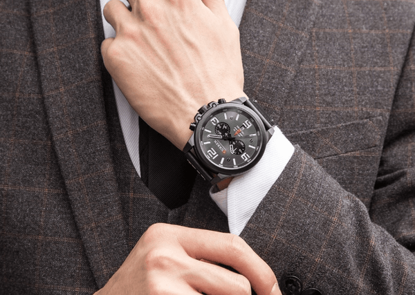 Retro  Waterproof Watch With Chronometers Steel Case And Leather Belts Unique Design Excellent Look Perfect Gift For Your Man