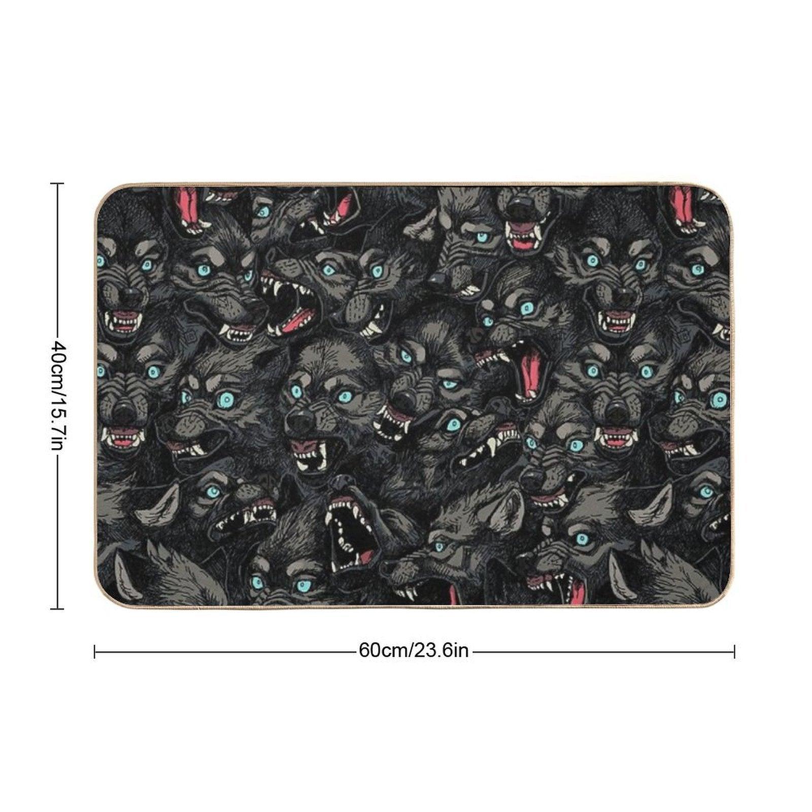 Wolf Pack Pattern  Slip-Resistant Bath Mat