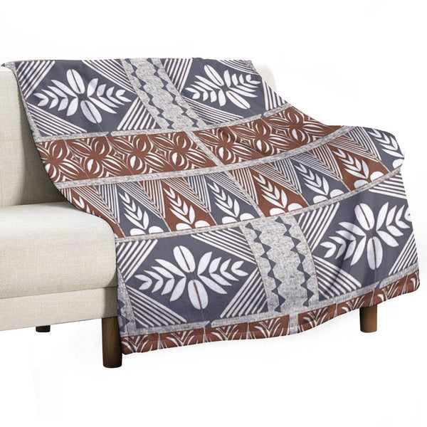 Tongan Tapa Motifs Shrink-resistant Throw Blanket