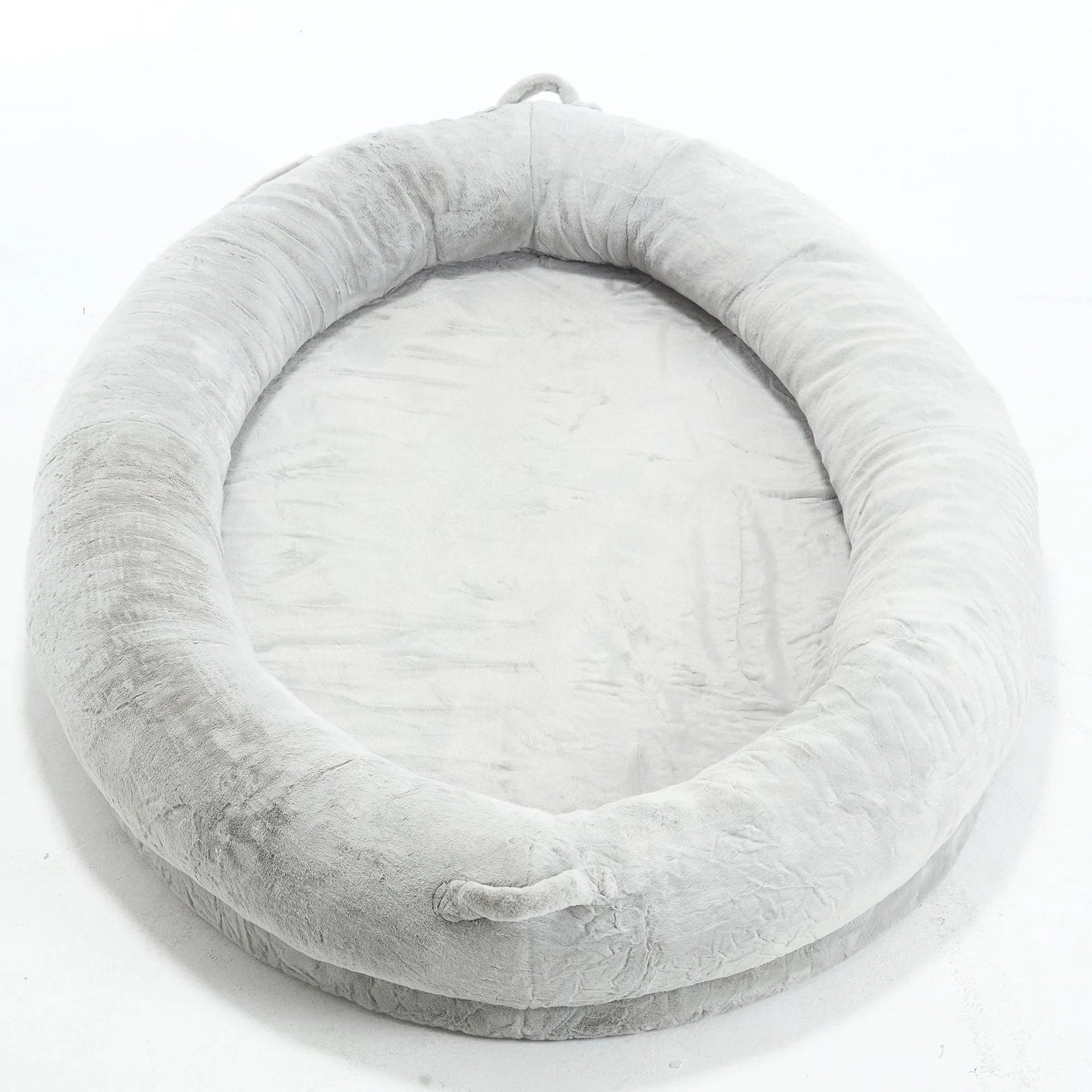 🇫🇷🇪🇪 🇸🇭🇮🇵🇵🇮🇳🇬 Human Dog Bed for Adult, Memory Foam Human Size Pet Bed for Human With Storage Pocket, Light Gray