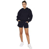 Solid Color Pullover Hooded Long Sleeves Sweater For Women - Deep Sky Blue / L