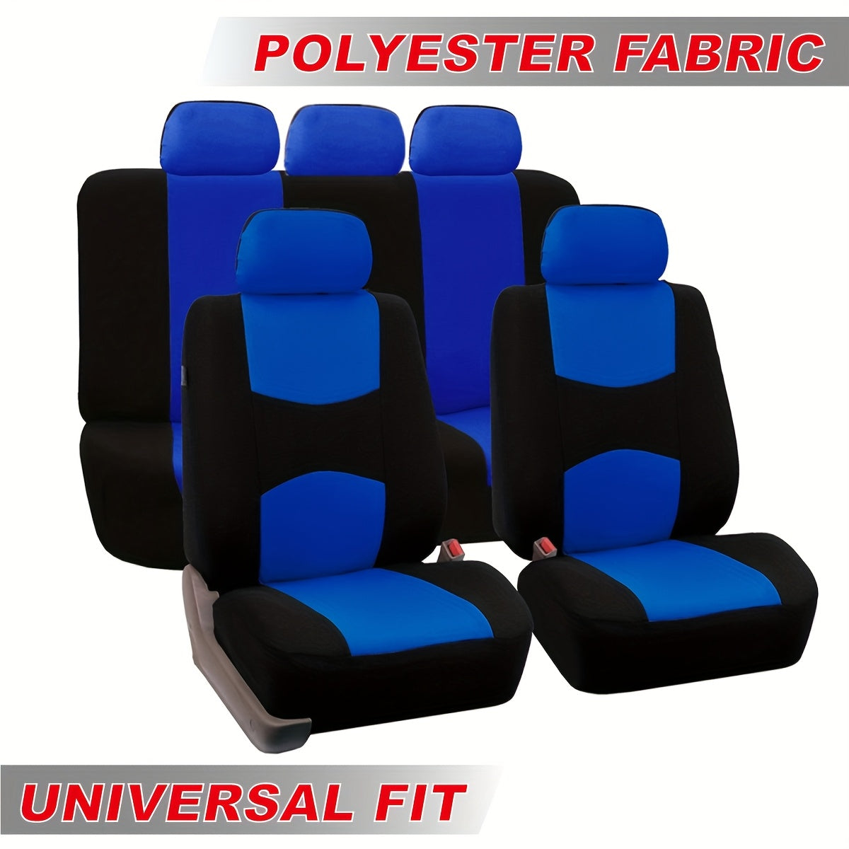 Polyester Universal Fit Car Seat Cover Full Set for 5 Seats Cars DSers Fulfillment