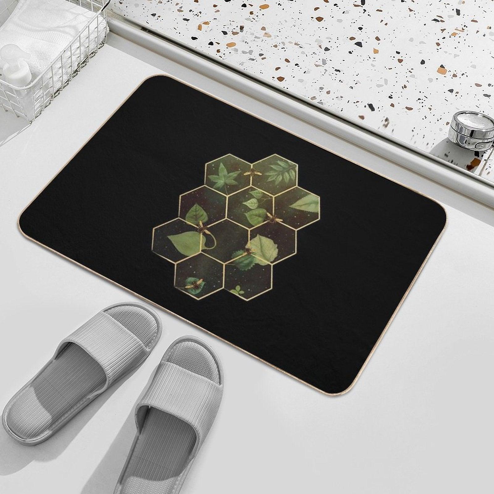 Bees in Space  Easy Maintenance Bath Mat