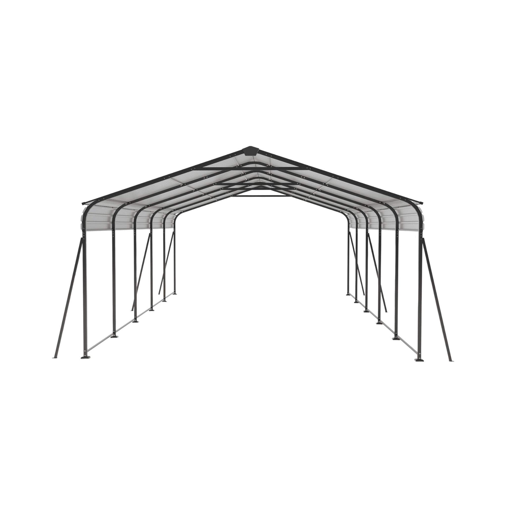 [13X26FT] Heavy-Duty Weather-Resistant Outdoor Carport With Protective Film (SAK82451)