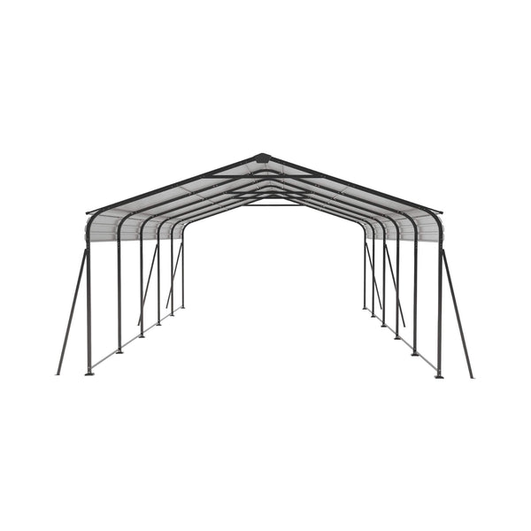 [13X26FT] Heavy-Duty Weather-Resistant Outdoor Carport With Protective Film (SAK82451)
