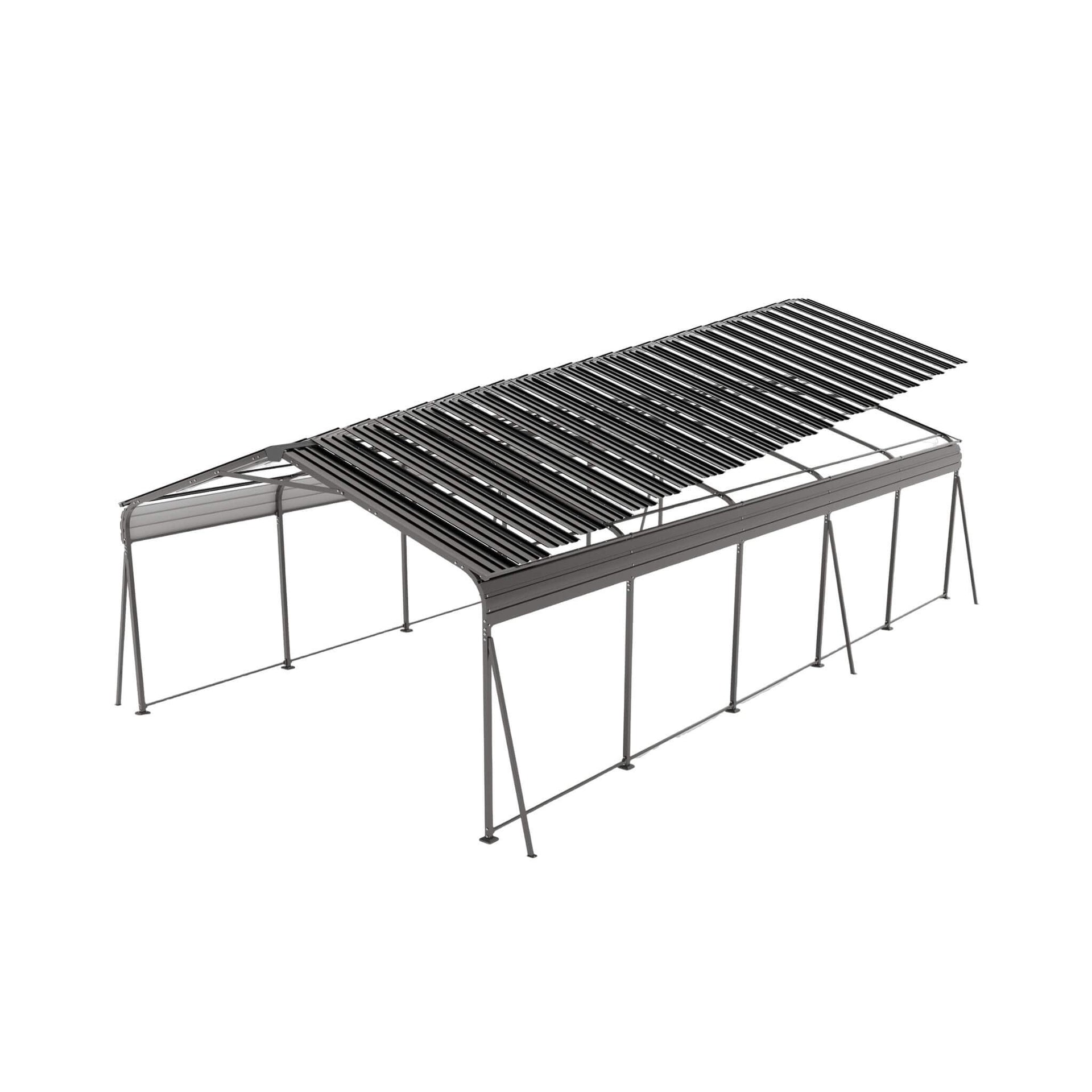 [13X26FT] Heavy-Duty Weather-Resistant Outdoor Carport With Protective Film (SAK82451)