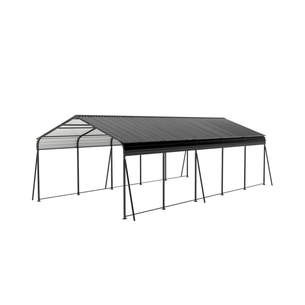 [13X26FT] Heavy-Duty Weather-Resistant Outdoor Carport With Protective Film (SAK82451)