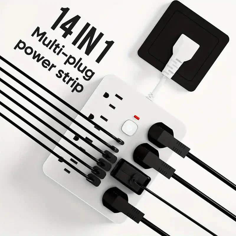 14-in-1 Power Strip With 4 USB Outlets, 2 Type-C Outlet and 8 AC Socket Outlets