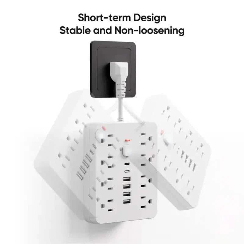 14-in-1 Power Strip With 4 USB Outlets, 2 Type-C Outlet and 8 AC Socket Outlets