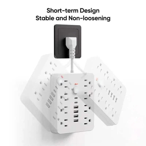 14-in-1 Power Strip With 4 USB Outlets, 2 Type-C Outlet and 8 AC Socket Outlets