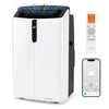 14000 BTU Smart Portable AC with APP Voice Control 47 dB for Rooms 750 Sq.Ft-Black