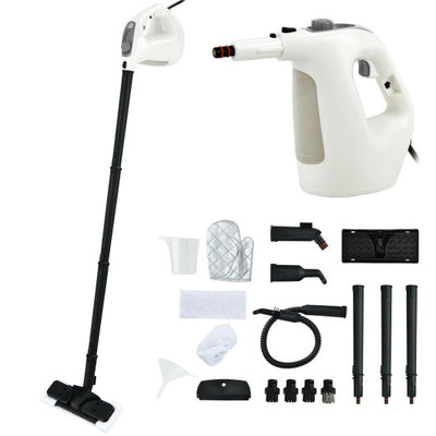 1400W Handheld Steam Cleaner with 14-Piece Accessory Kit and Child Lock-Gray