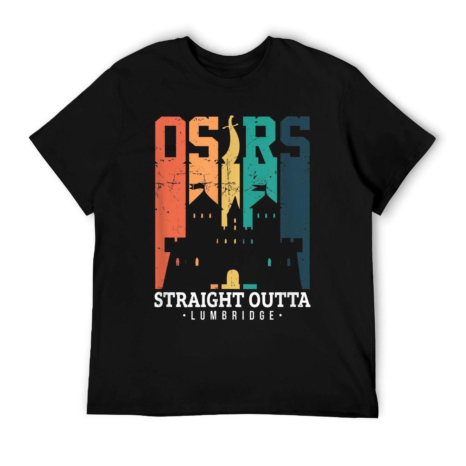 KP E-commerce Women's Straight Outta Lumbridge Gaming, Black, Small T-Shirt