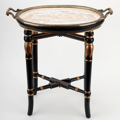 Ormolu Collections Golden Toile Tray Table