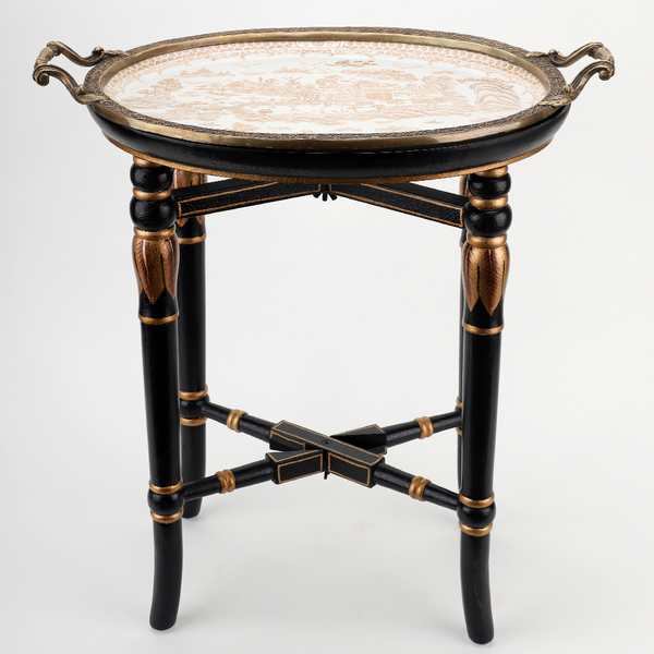 Ormolu Collections Golden Toile Tray Table - Gifts for You 'n Me
