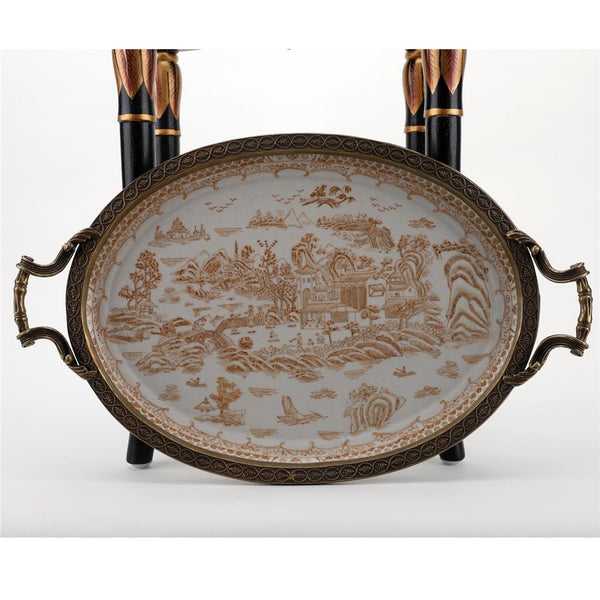 Ormolu Collections Golden Toile Tray Table - Gifts for You 'n Me