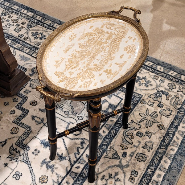 Ormolu Collections Golden Toile Tray Table - Gifts for You 'n Me