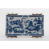 Porcelain Tray With Bronze Dragonfly-Blue Willow