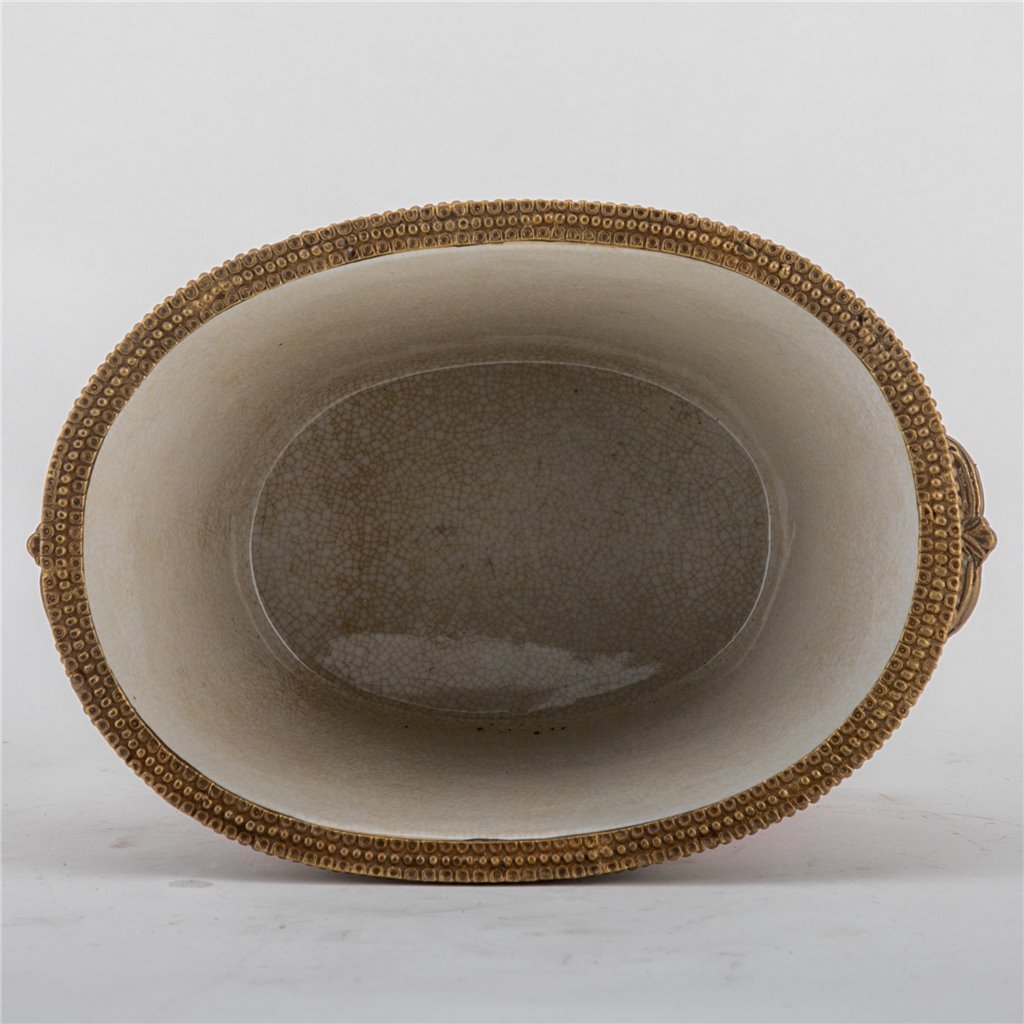 Pink Willow Basin With Bronze - Ormolu Collections