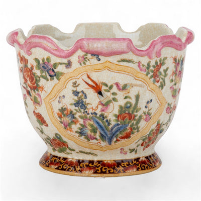 PORCELAIN SCALLOP PLANTER - REGENCY