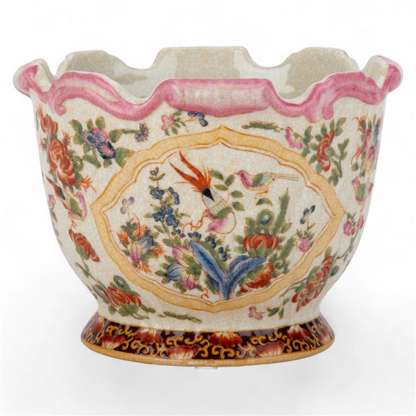 PORCELAIN SCALLOP PLANTER - REGENCY