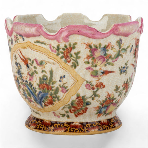 PORCELAIN SCALLOP PLANTER - REGENCY