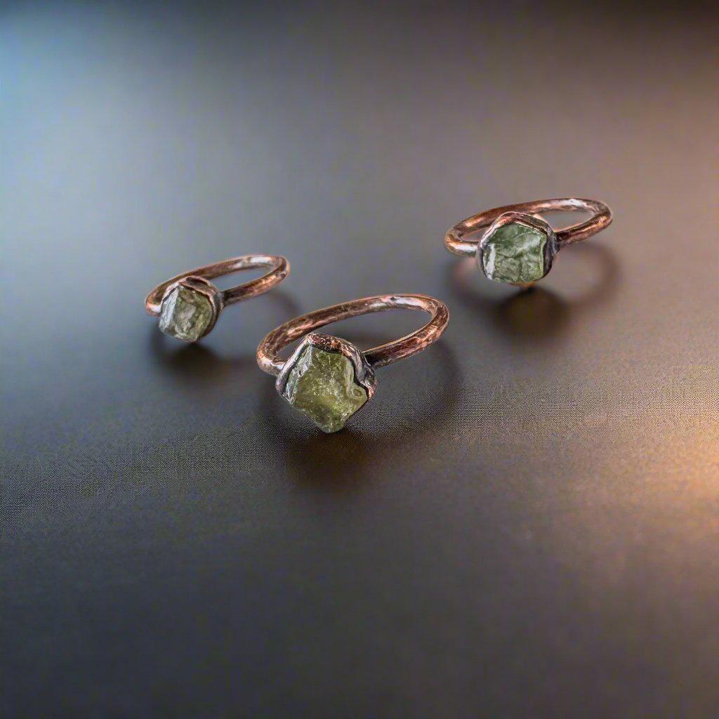 Copper Chrome Diopside Ring Heart Healing Confidence | By Blackbird & Sage