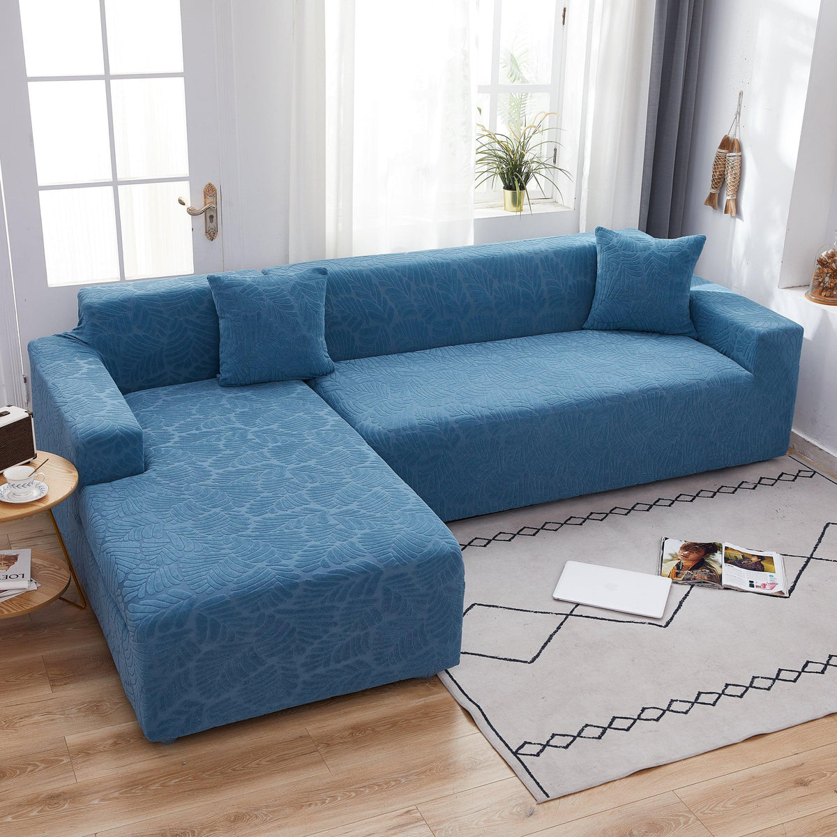 Stretch Couch Covers for 1/2/3/4/5 Seater L Shape Sofa Slipcovers with Elastic Bottom for Kids